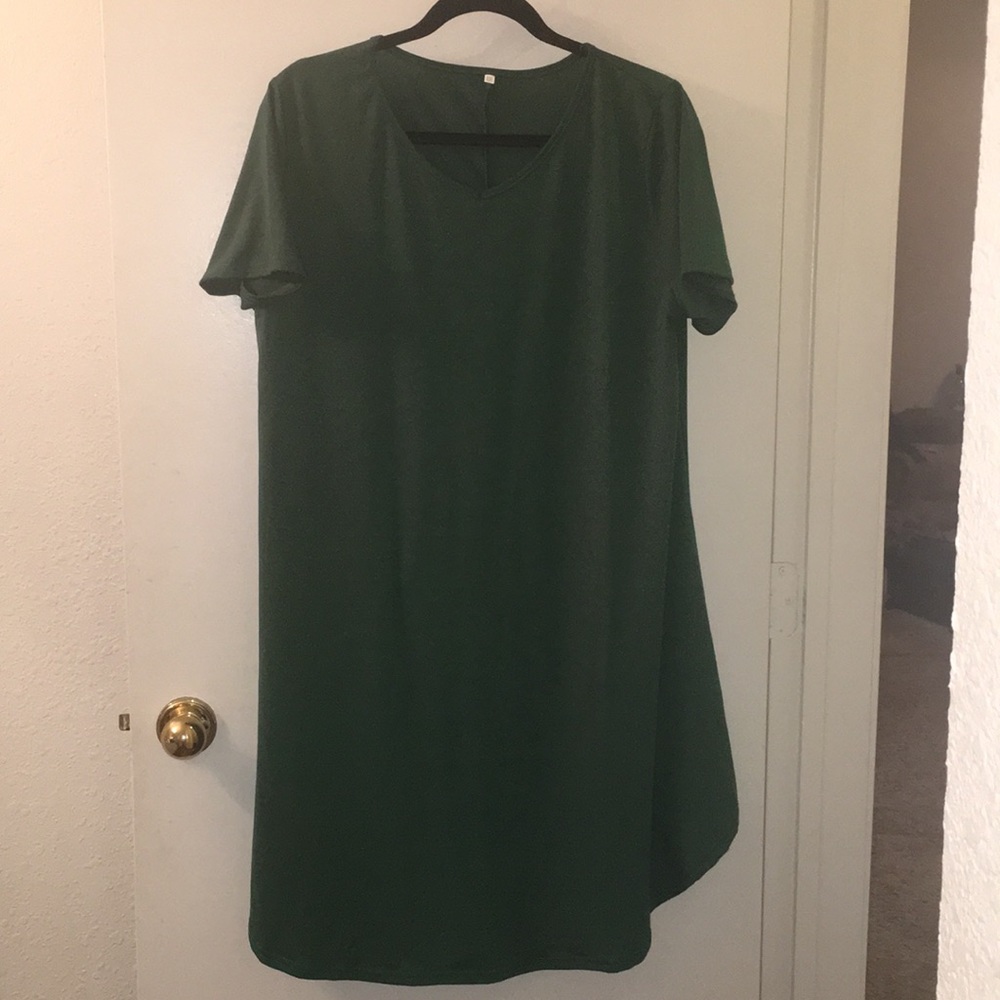 NWOT Army green swing dress
